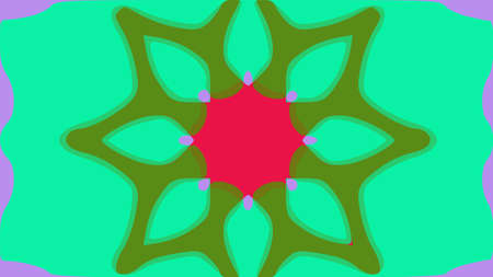 nature pattern background with simple flower shapesの写真素材