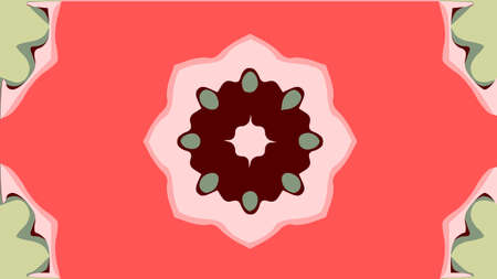 nature pattern background with simple flower shapesの写真素材