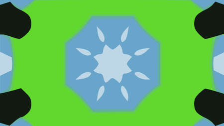 nature pattern background with simple flower shapesの写真素材