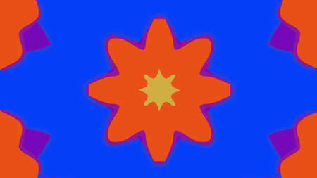 nature pattern background with simple flower shapesの写真素材