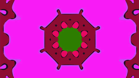 nature pattern background with simple flower shapesの写真素材