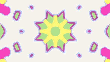 nature pattern background with simple flower shapes