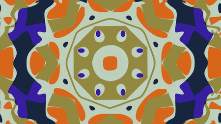 nature pattern background with simple flower shapes