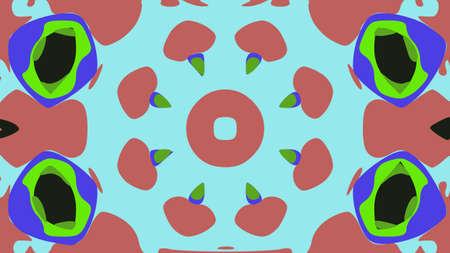 nature pattern background with simple flower shapes