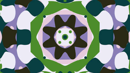 nature pattern background with simple flower shapes