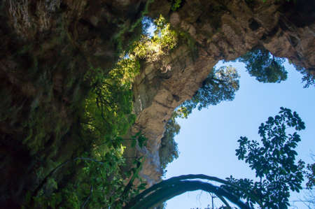 Oparara Arch, Oparara Basin near Karamea, West Coast, New Zealandの写真素材