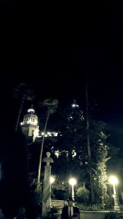 Hearst Castle at nightの素材