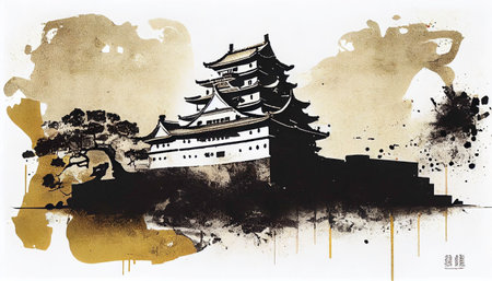"Zen Brushstrokes" is a portfolio featuring minimalist calligraphy of the flowing ink design. With different east asian themes, this captures the essence of peace and tranquility.の素材