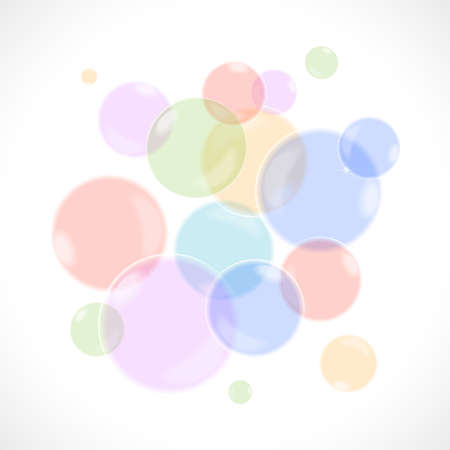 Rainbow bubbles, background illustrationのイラスト素材