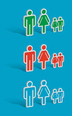 Family, symbol families with childrenのイラスト素材