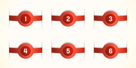 Labels with numbers, stickersのイラスト素材