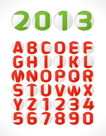 The letters and numbers in the shape of lensのイラスト素材