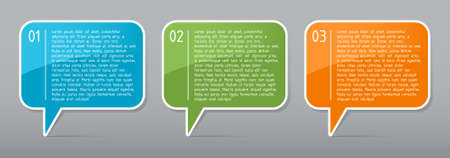 Colored bubbles, templates with place for your textのイラスト素材