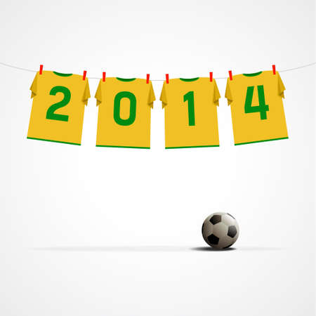 Soccer jerseys on the cordのイラスト素材