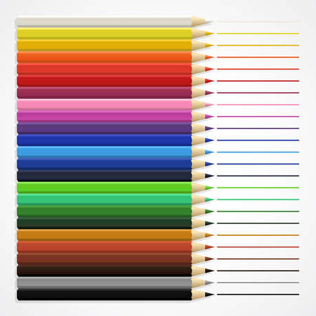 Lines drawn with colored pencils, vector illustrationのイラスト素材