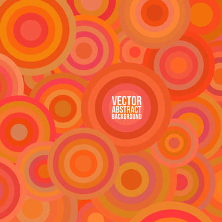 Orange circles, psychedelic vector backgroundのイラスト素材