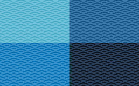Sea pattern, abstract background in four shades, vector backgroundのイラスト素材