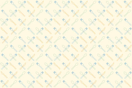 Seamless vector pattern of cutleryのイラスト素材