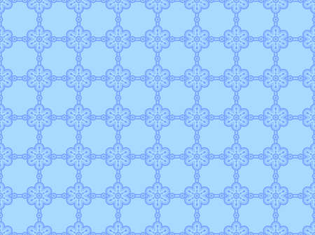 Seamless geometric pattern of flowers. Vector illustration.