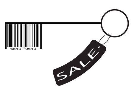 Barcode as a key and sale label  Icon のイラスト素材