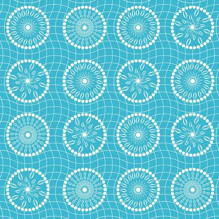 Abstract floral blue flow, seamless backgroundのイラスト素材