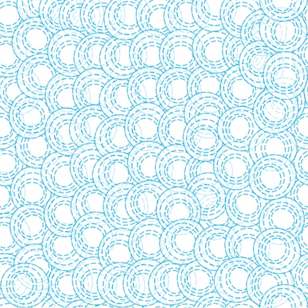 Abstract transparent blue stitch circles, seamless backgroundのイラスト素材