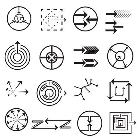 Arrow icon and infographic elementsのイラスト素材