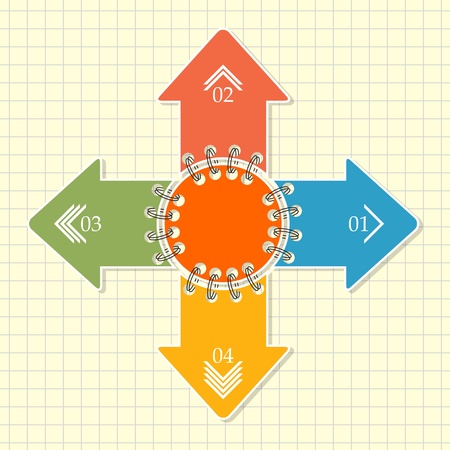 Steps arrows for infographic, banner and presentationのイラスト素材