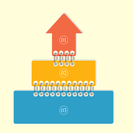 Steps arrows for infographic, banner and presentationのイラスト素材