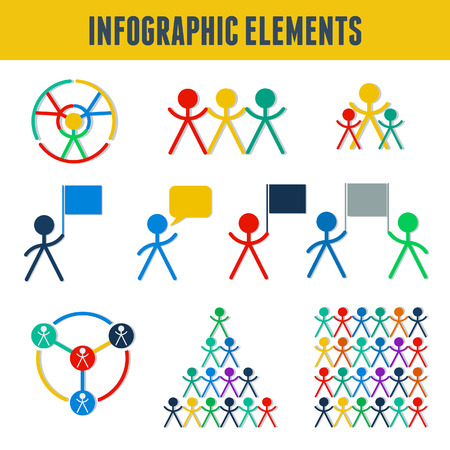 Communication icon, infographic with man, people symbolのイラスト素材