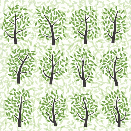 Abstract tree and foliage, seamless background.のイラスト素材