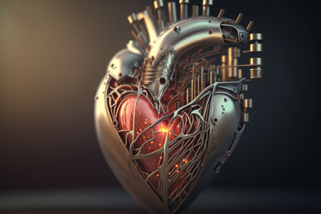 mechanical artificial heart Generative AI.の素材