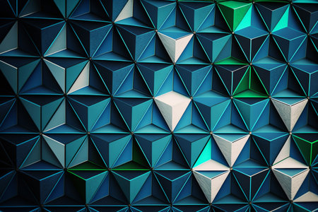 abstract background with blue rhombs Generative AI.の素材