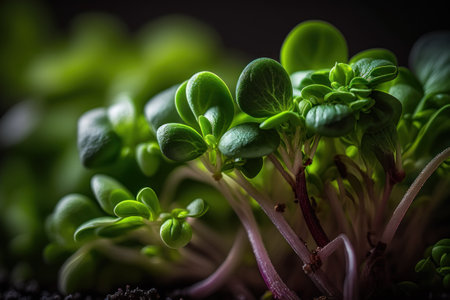 raw healthy food sprout microgreens Generative AI.の素材