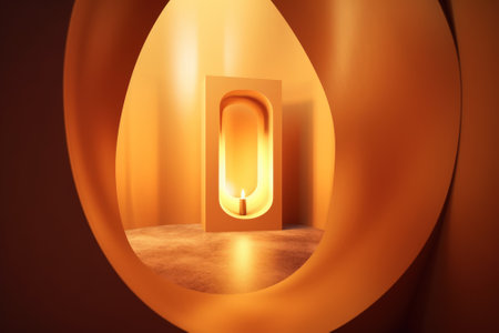 soft candle light romantic mood, generative ai.の素材