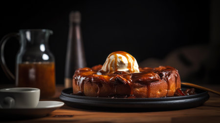 Tarte tatin of French dessert generative ai.の素材
