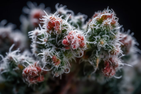 clean thc crystal, trichome sugar cannabis bud macro, generative ai.の素材