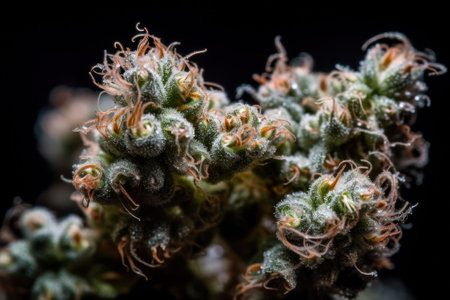 clean thc crystal, trichome sugar cannabis bud macro, generative ai.の素材