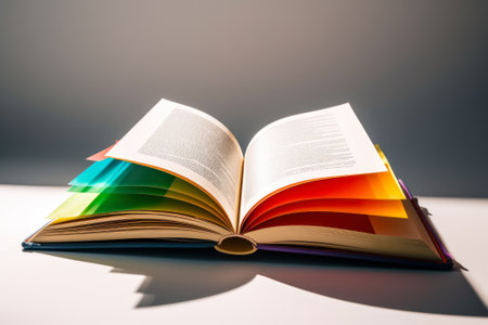 interesting colorful book, day knowledge generative ai.の素材