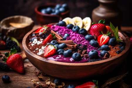 fruit berry sweet smoothie generative ai.の素材