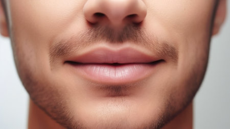beautiful male smile generative ai.の素材