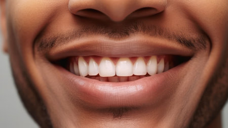 beautiful male smile generative ai.の素材