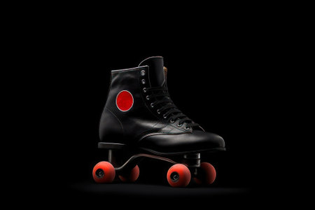 rollers for skating in dark generative ai.の素材
