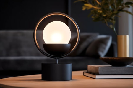 modern loft table lamp generative ai.の素材