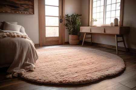 soft carpet in the house, design interior element generative ai.の素材