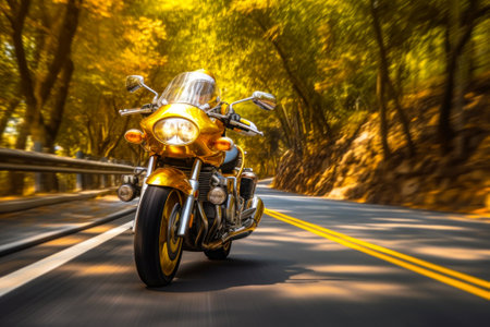 summer travel motorcycle ride generative ai.の素材