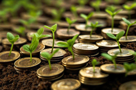 growth investment green plants generative ai.の素材