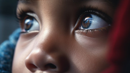 child eyes look generative ai.の素材