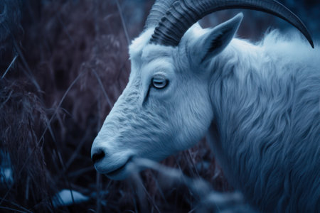 evocative portrait goat in the cold generative ai.の素材
