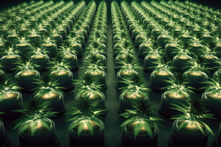 industrial cultivation of medical cannabis plants generative ai.の素材